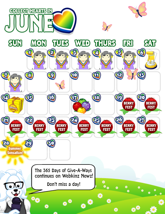 Gymbo s Webkinz Blog June Events Calendar